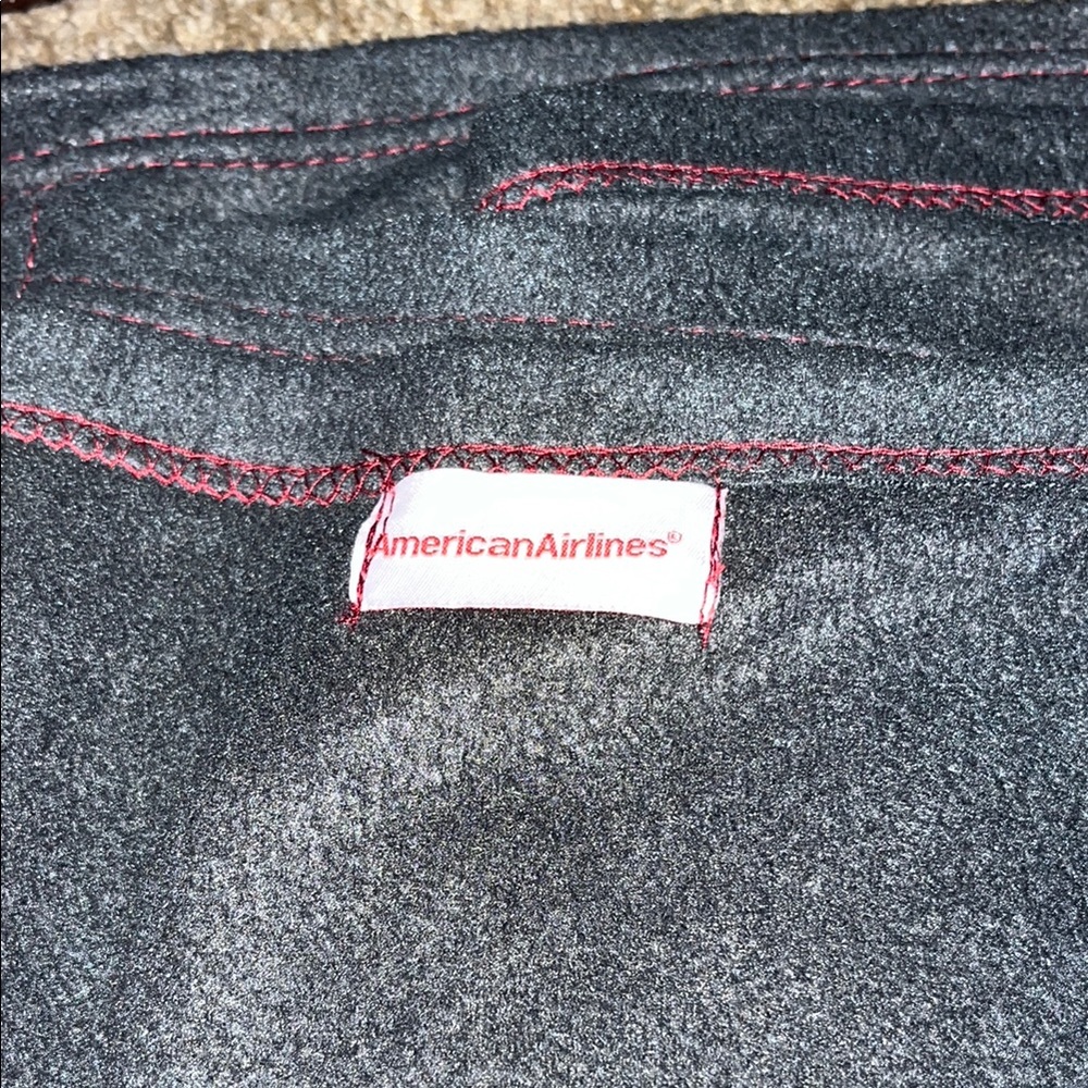 Vintage American Airlines Gray Fleece Blanket 60x39 inches